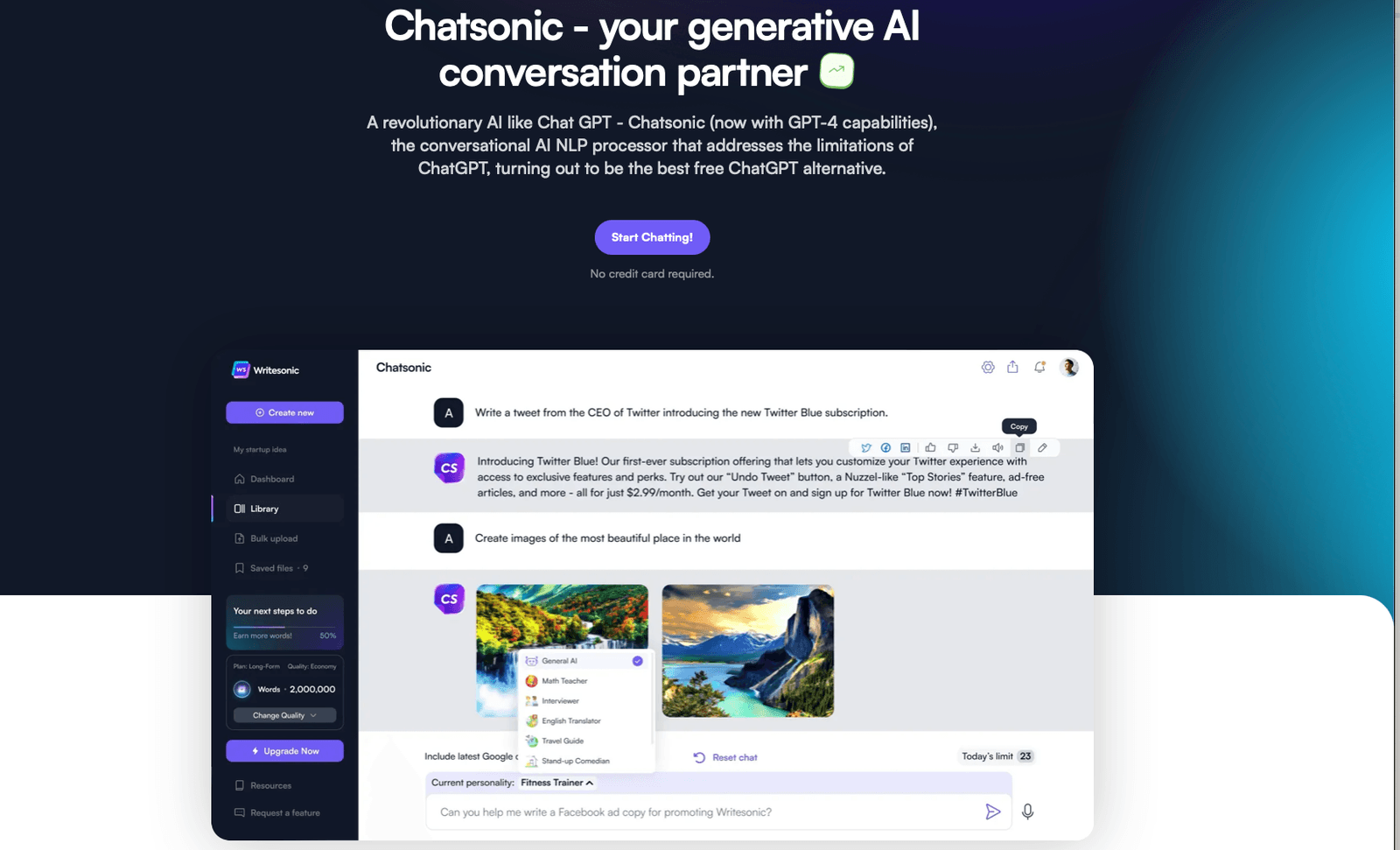 Chatsonic - Best AI chatbot for content - insidr.ai