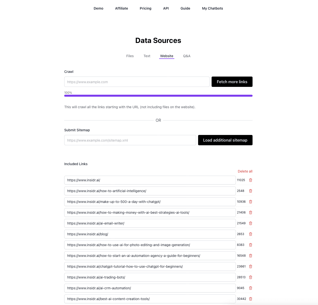 Build a chatbot- step 4 - insidr