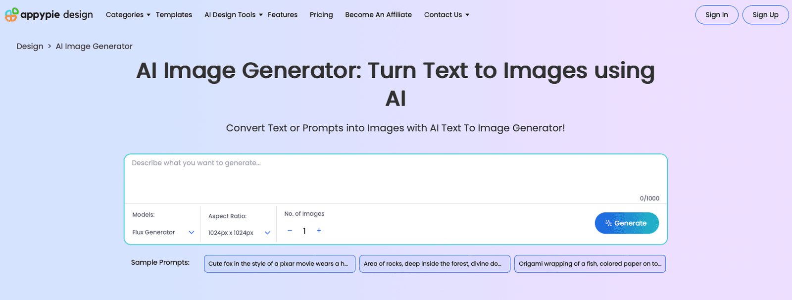Appy Pie AI Image Generator